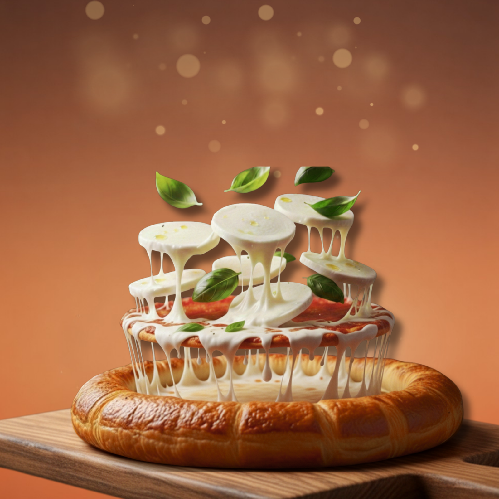 بيتزا مارجريتا بعجينة الكرواسون