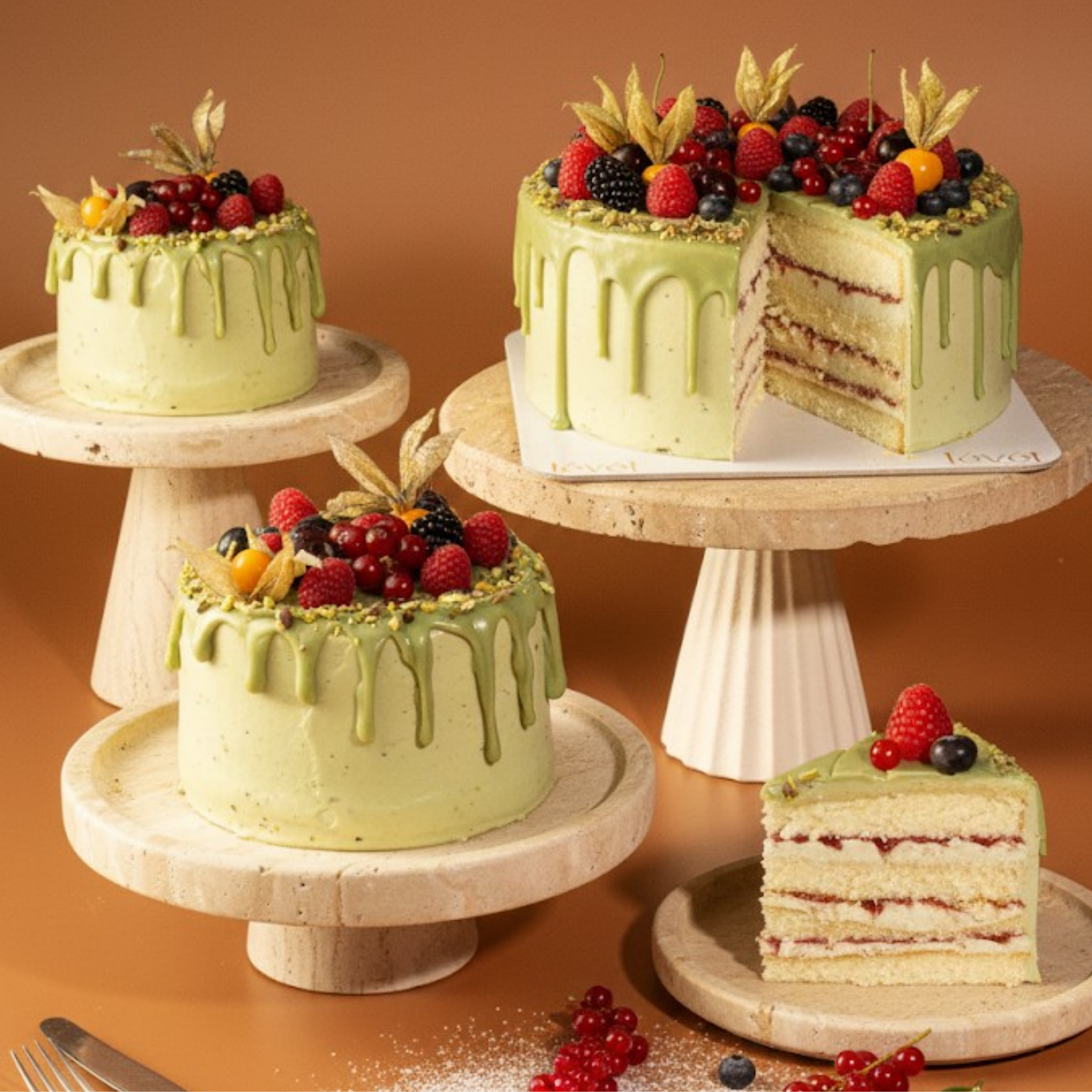 بستاشيو كيك 12 سم